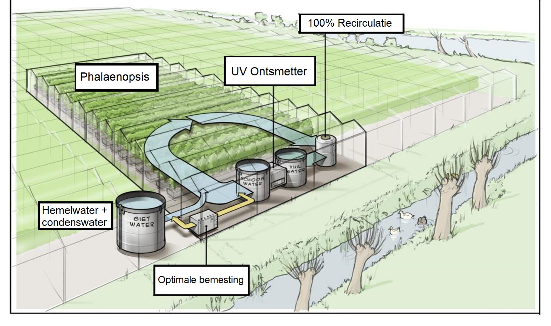 De weg naar een Circulaire Kas | 100% Water Recirculatie